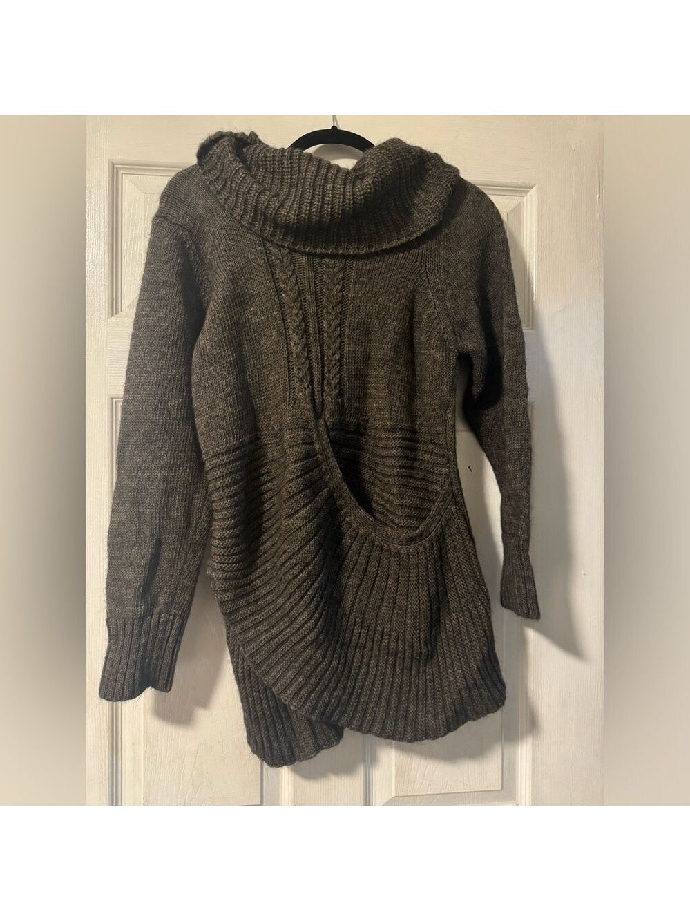 Twins Cowl Neck 100% Wool / Alpaca Sweater Size Large Warm Soft NWT